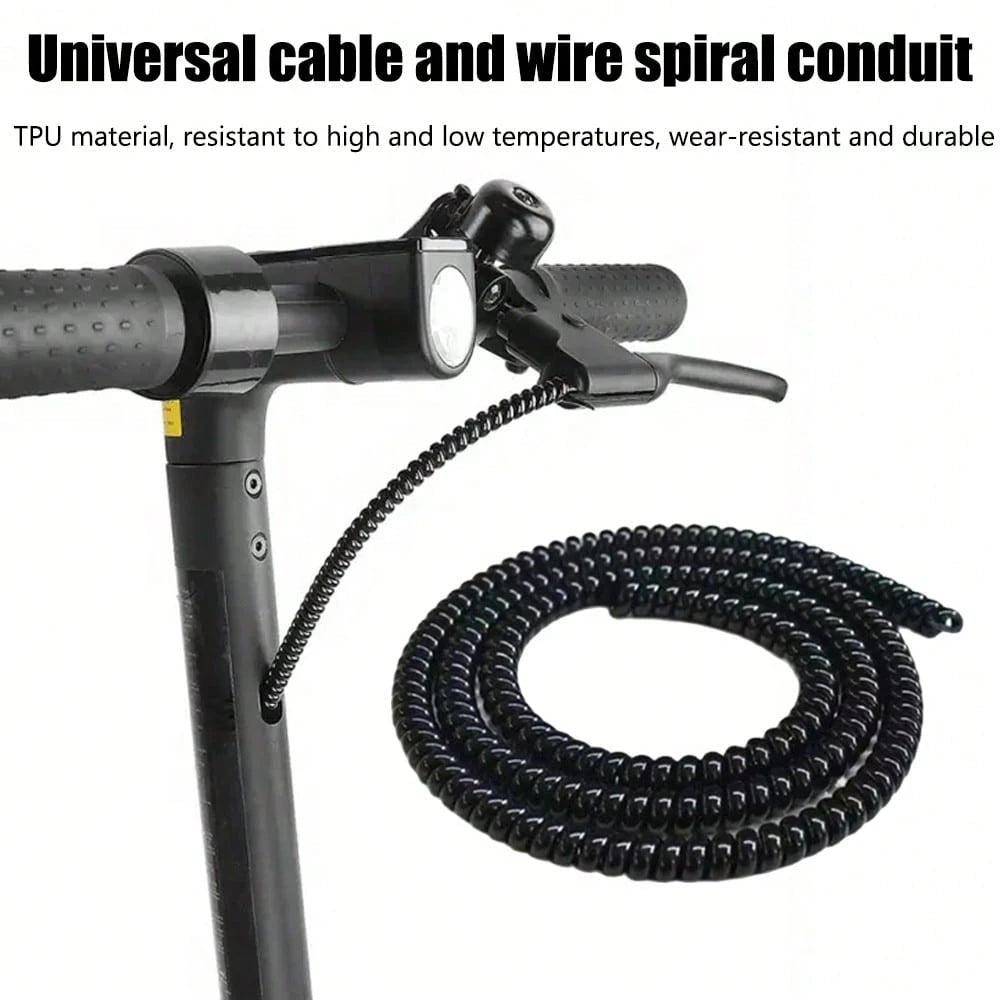 0.5m Spiral Cable Sleeve Protector - Heat Resistant Universal For Electric Scooters/Bicycles