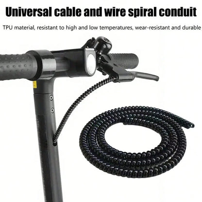 0.5m Spiral Cable Sleeve Protector - Heat Resistant Universal For Electric Scooters/Bicycles