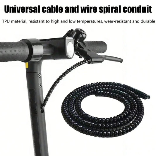 0.5m Spiral Cable Sleeve Protector - Heat Resistant Universal For Electric Scooters/Bicycles