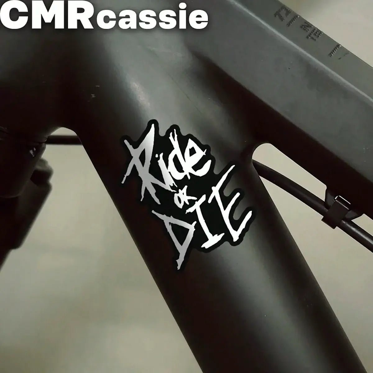 1 Set Bicycle Frame Stickers, "Ride Or Die" Top Tube Decals, Suitable For Mountain Bike Frame Decoration, Bicycle, Car, Motorcycle Accessories