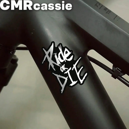 1 Set Bicycle Frame Stickers, "Ride Or Die" Top Tube Decals, Suitable For Mountain Bike Frame Decoration, Bicycle, Car, Motorcycle Accessories