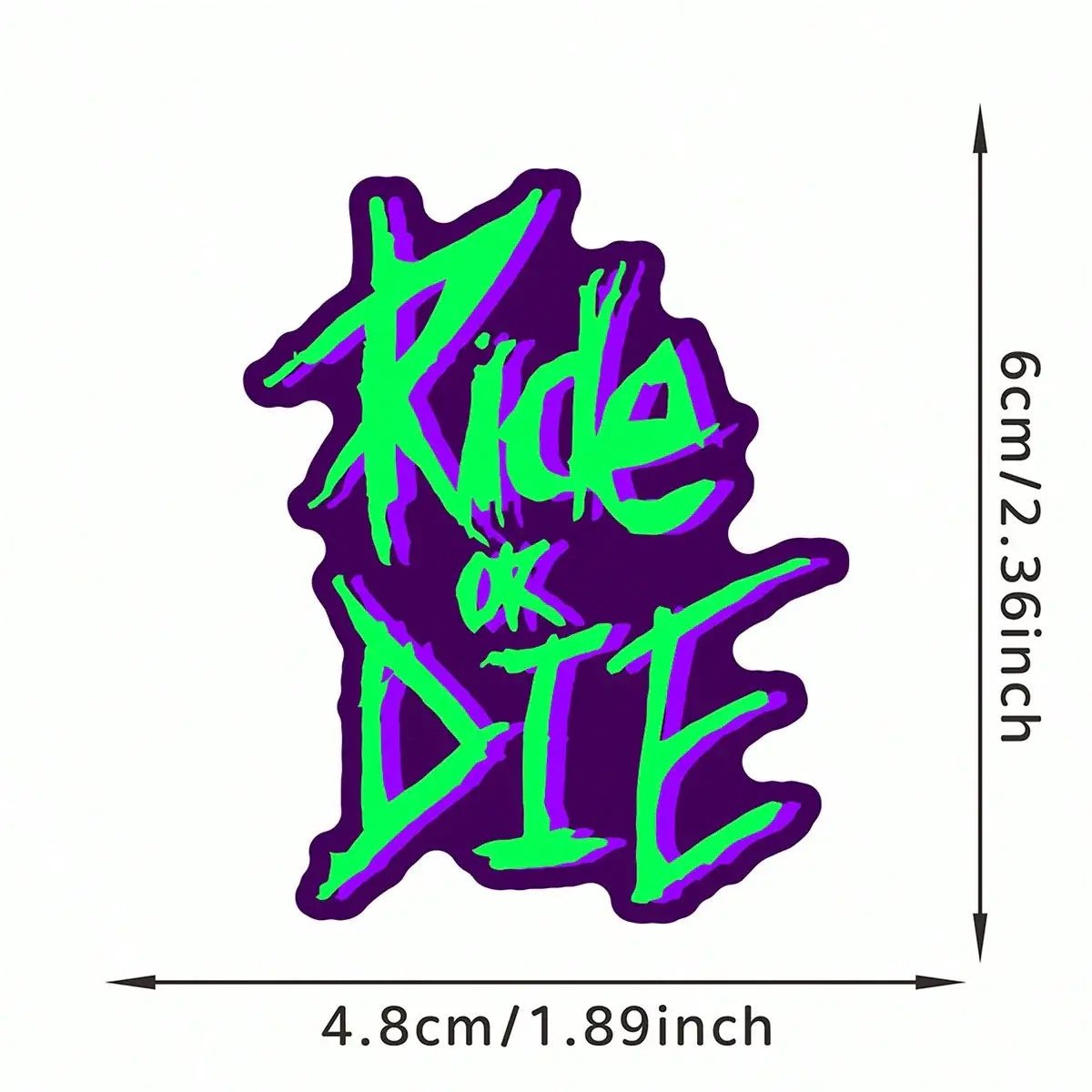 1 Set Bicycle Frame Stickers, "Ride Or Die" Top Tube Decals, Suitable For Mountain Bike Frame Decoration, Bicycle, Car, Motorcycle Accessories
