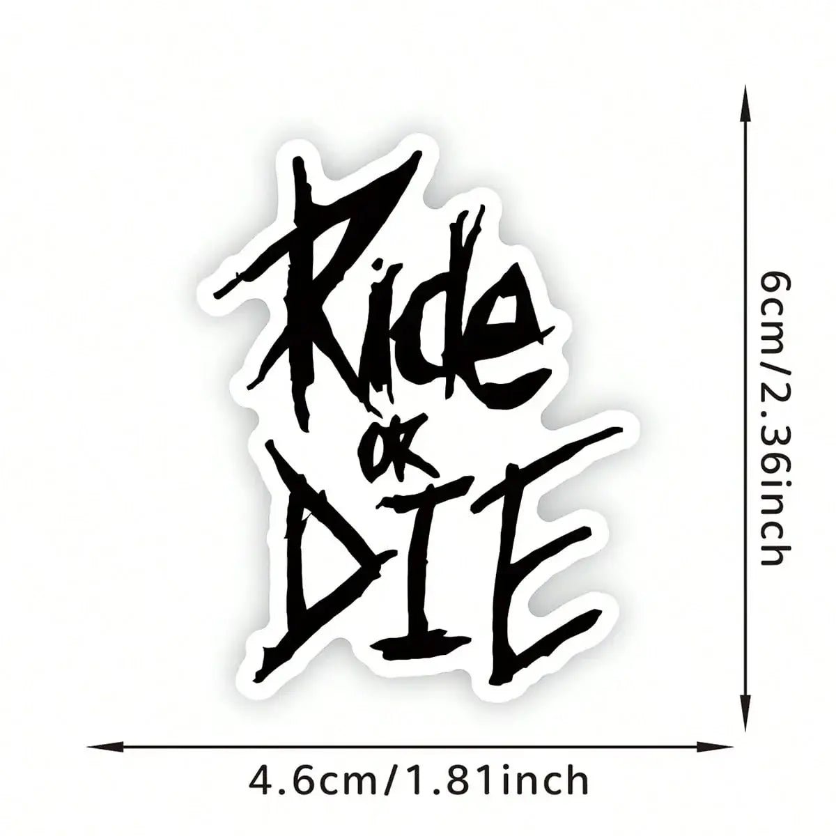 1 Set Bicycle Frame Stickers, "Ride Or Die" Top Tube Decals, Suitable For Mountain Bike Frame Decoration, Bicycle, Car, Motorcycle Accessories