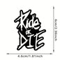 1 Set Bicycle Frame Stickers, "Ride Or Die" Top Tube Decals, Suitable For Mountain Bike Frame Decoration, Bicycle, Car, Motorcycle Accessories