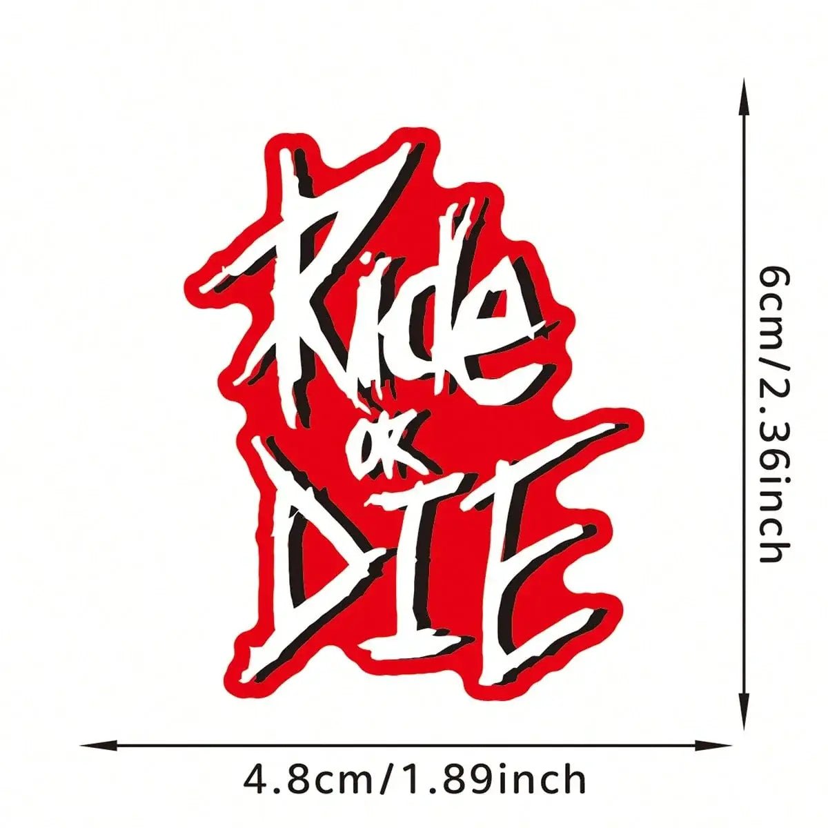 1 Set Bicycle Frame Stickers, "Ride Or Die" Top Tube Decals, Suitable For Mountain Bike Frame Decoration, Bicycle, Car, Motorcycle Accessories