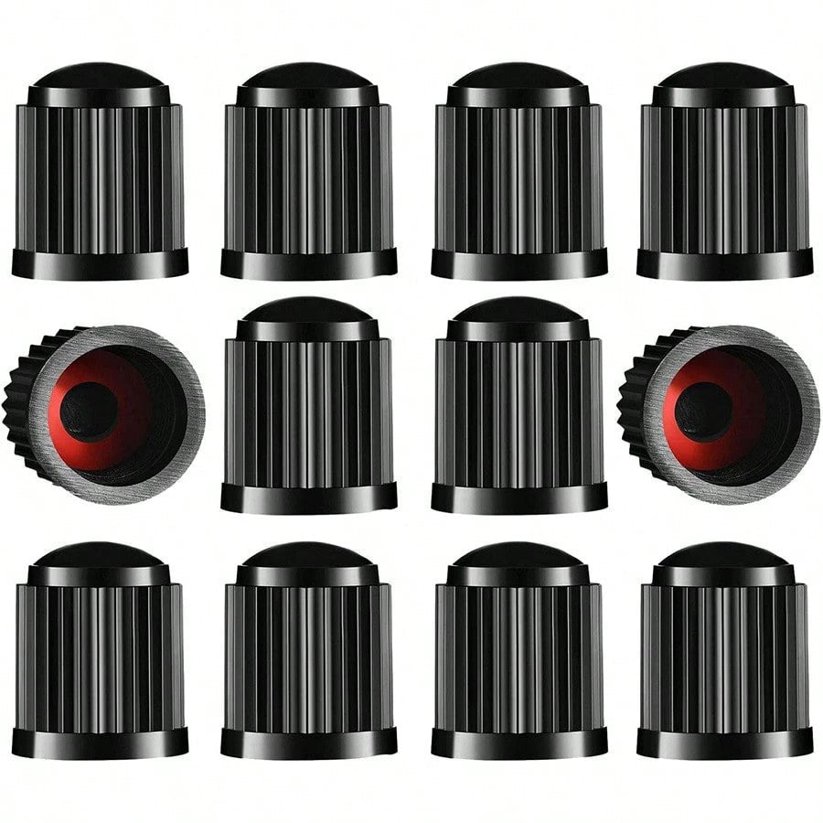 10/20 Tire Valve Caps, Universal Dust Caps - Black Steam Caps - For Car Tires, Bicycles, Bikes, Motorcycles,Escooters