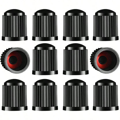 10/20 Tire Valve Caps, Universal Dust Caps - Black Steam Caps - For Car Tires, Bicycles, Bikes, Motorcycles,Escooters