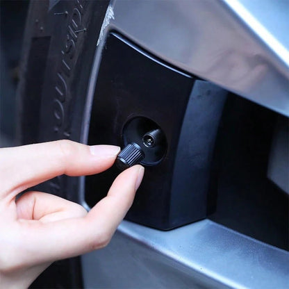 10/20 Tire Valve Caps, Universal Dust Caps - Black Steam Caps - For Car Tires, Bicycles, Bikes, Motorcycles,Escooters