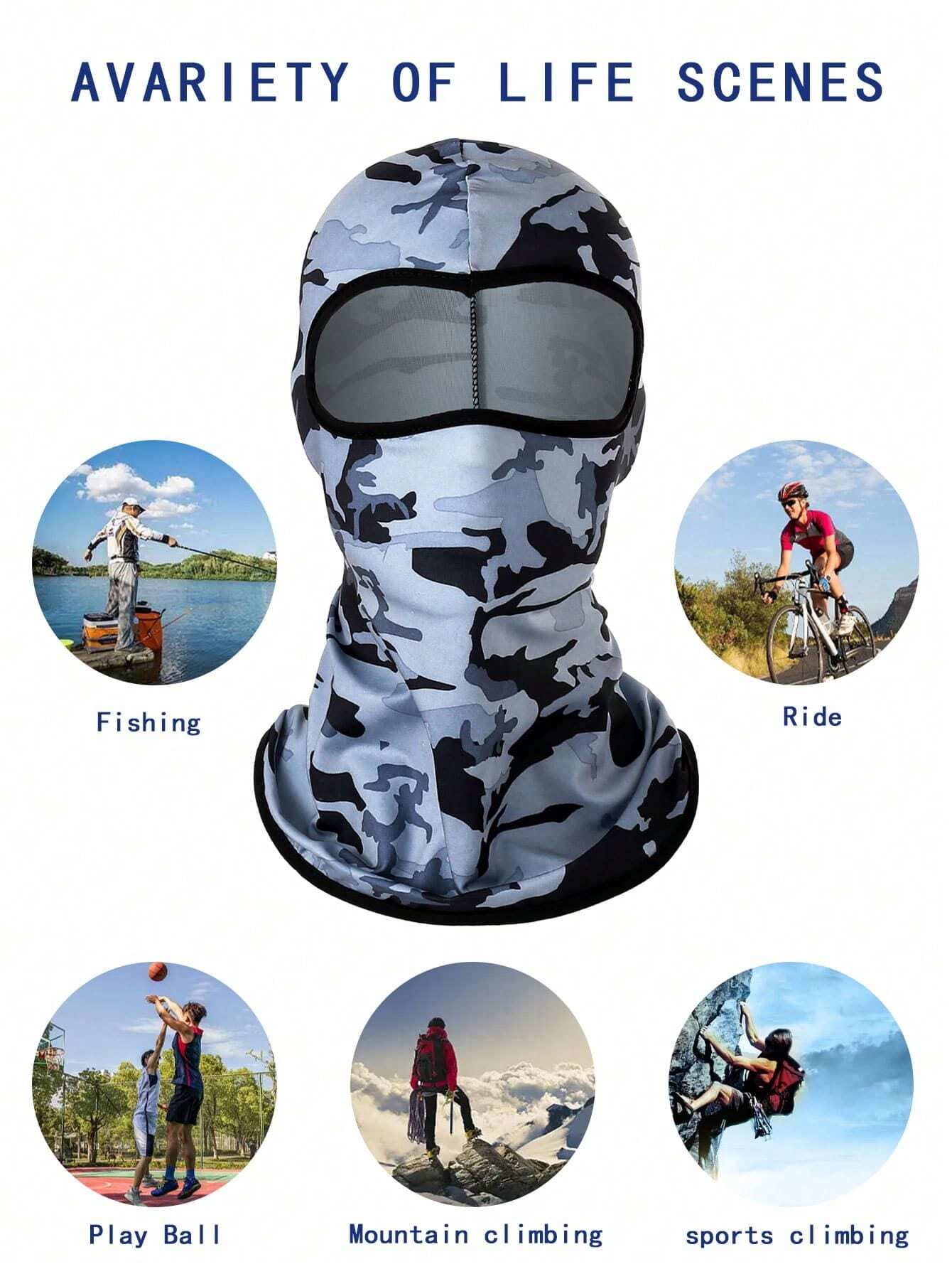 Balaclava Face Mask+Arm Sleeves Set, Summer Cooling Neck Gaiter, UV Protector Motorcycle Ski Scarf For Men/Women Summer UV Protection Full Head Mask Neck Cover For Driving Cycling
