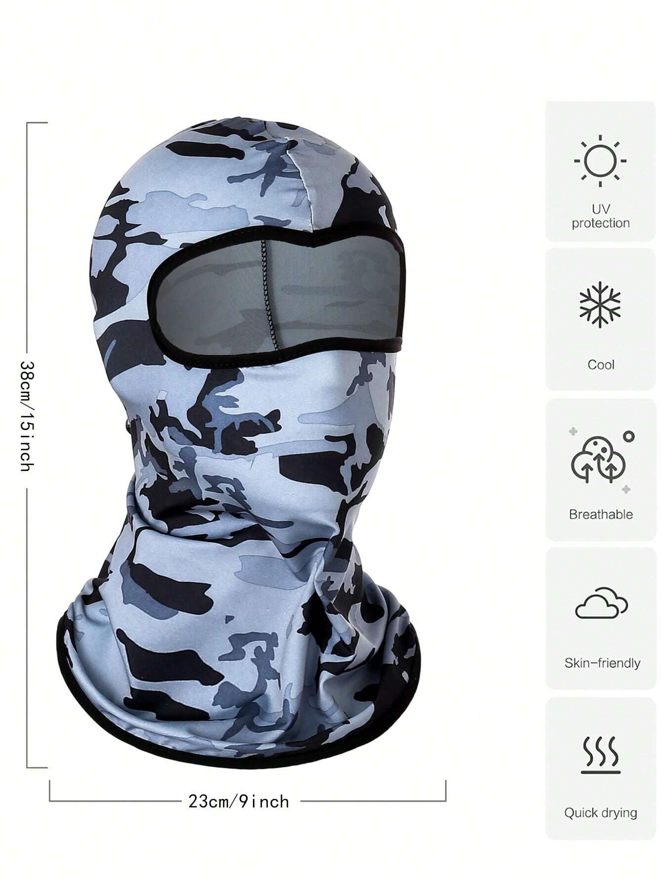 Balaclava Face Mask+Arm Sleeves Set, Summer Cooling Neck Gaiter, UV Protector Motorcycle Ski Scarf For Men/Women Summer UV Protection Full Head Mask Neck Cover For Driving Cycling