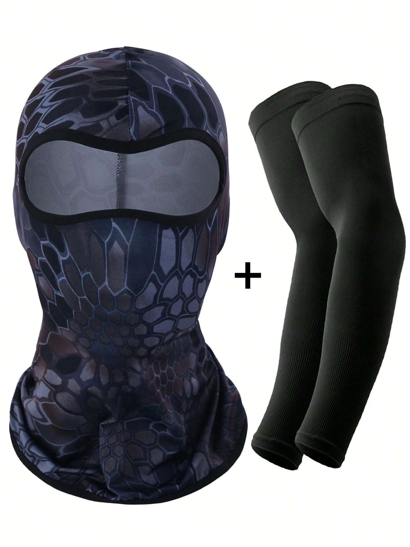 Balaclava Face Mask+Arm Sleeves Set, Summer Cooling Neck Gaiter, UV Protector Motorcycle Ski Scarf For Men/Women Summer UV Protection Full Head Mask Neck Cover For Driving Cycling