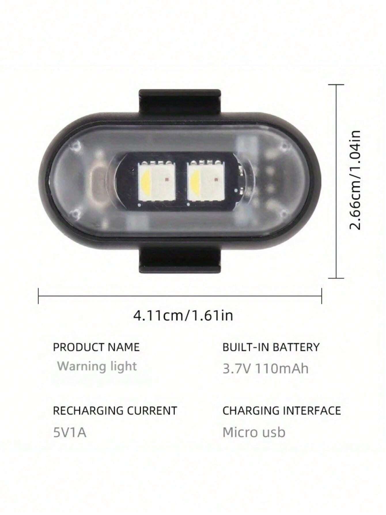 Waterproof RGB LED Warning Light Kit for Motorcycles, Remote Control, Ambiance Light, Mini LED Indicator with USB Port, Night Warning Light for Cars and Drones