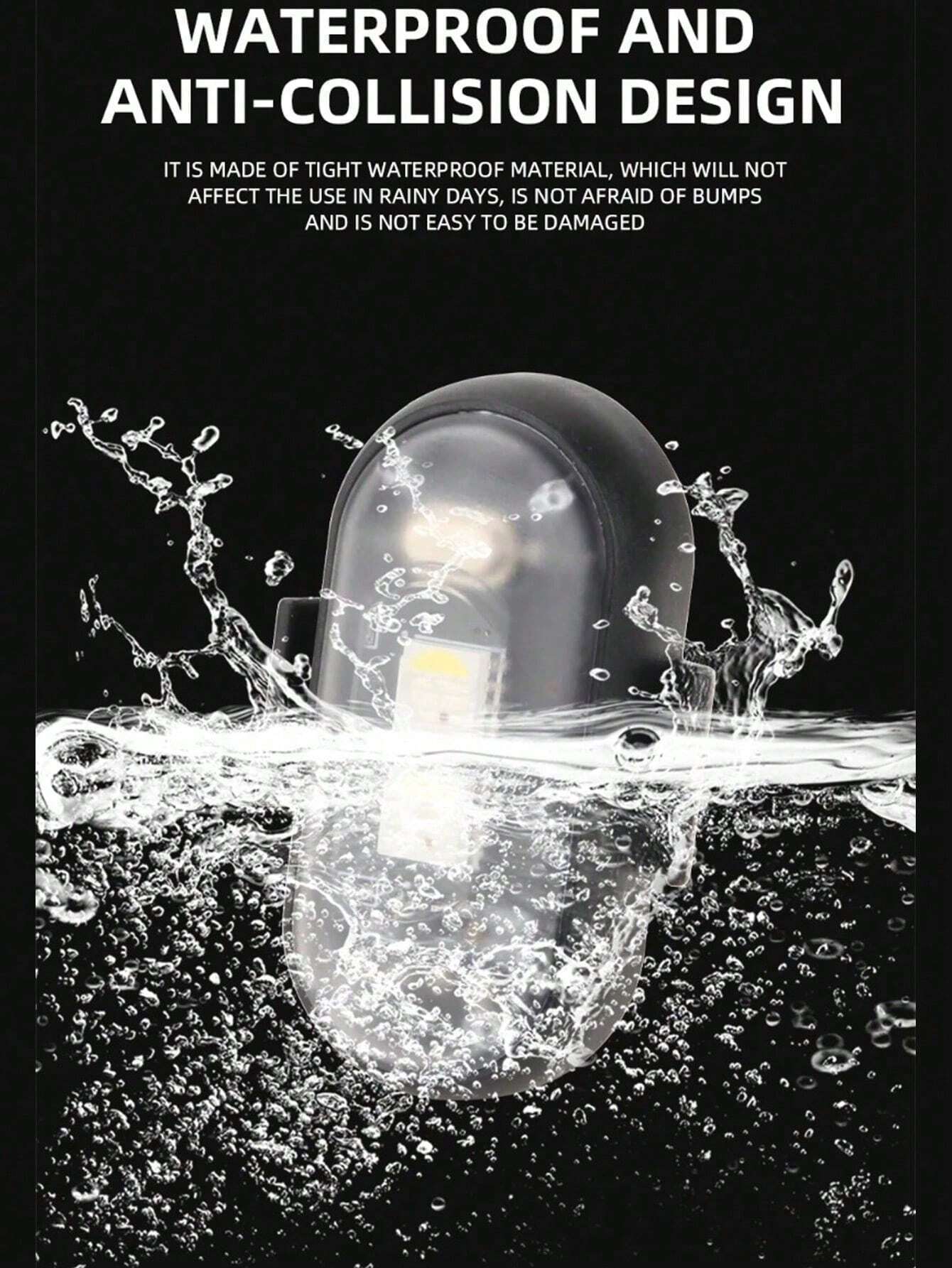 Waterproof RGB LED Warning Light Kit for Motorcycles, Remote Control, Ambiance Light, Mini LED Indicator with USB Port, Night Warning Light for Cars and Drones