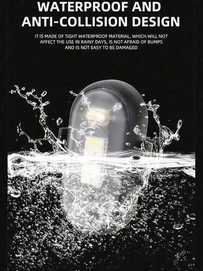 Waterproof RGB LED Warning Light Kit for Motorcycles, Remote Control, Ambiance Light, Mini LED Indicator with USB Port, Night Warning Light for Cars and Drones