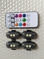 Waterproof RGB LED Warning Light Kit for Motorcycles, Remote Control, Ambiance Light, Mini LED Indicator with USB Port, Night Warning Light for Cars and Drones