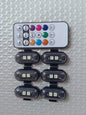 Waterproof RGB LED Warning Light Kit for Motorcycles, Remote Control, Ambiance Light, Mini LED Indicator with USB Port, Night Warning Light for Cars and Drones