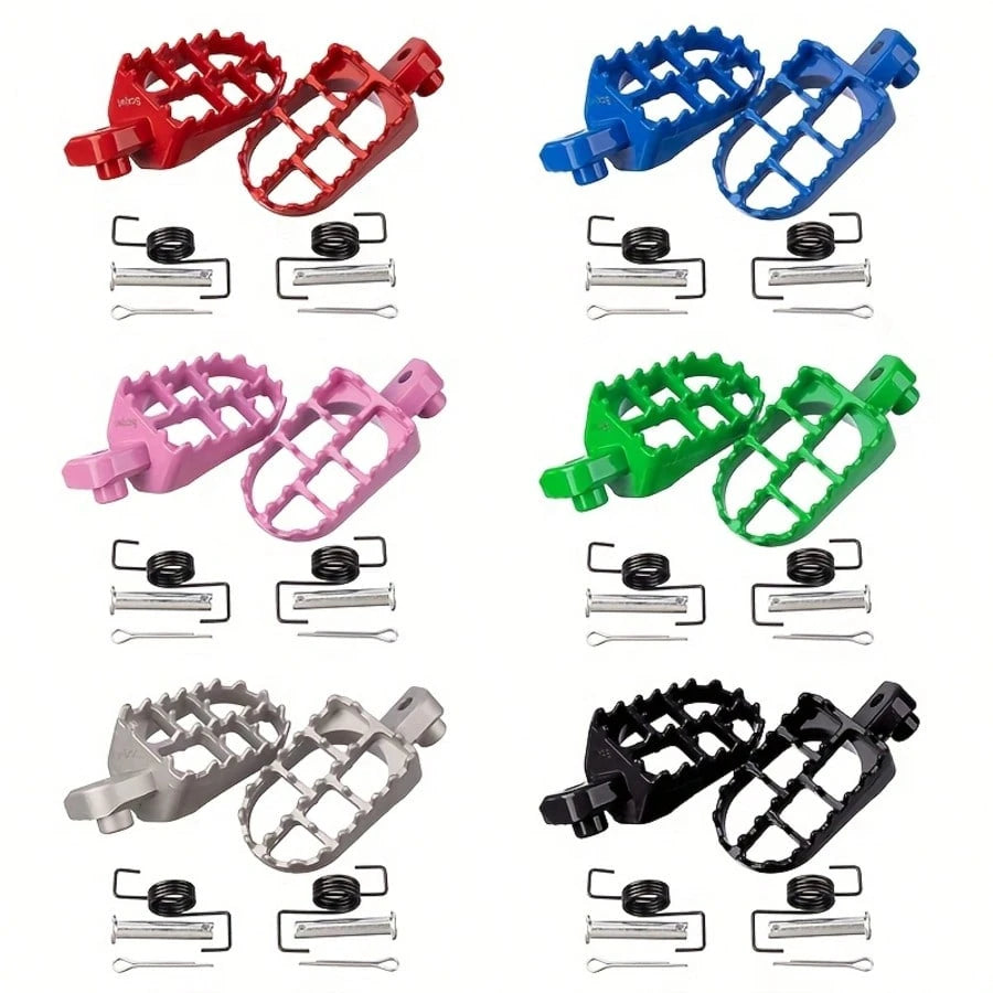 2pcs Motorcycle Footpegs Accessories, Offroad Footpegs, Motorcycle Upgrade Parts, Durable Aluminum Alloy Footpegs, Reinforced Structure, Lightweight Aluminum Alloy Material