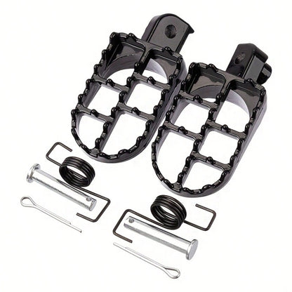 2pcs Motorcycle Footpegs Accessories, Offroad Footpegs, Motorcycle Upgrade Parts, Durable Aluminum Alloy Footpegs, Reinforced Structure, Lightweight Aluminum Alloy Material