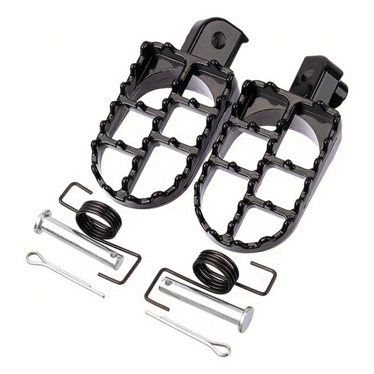 2pcs Motorcycle Footpegs Accessories, Offroad Footpegs, Motorcycle Upgrade Parts, Durable Aluminum Alloy Footpegs, Reinforced Structure, Lightweight Aluminum Alloy Material