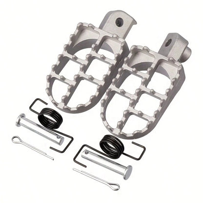 2pcs Motorcycle Footpegs Accessories, Offroad Footpegs, Motorcycle Upgrade Parts, Durable Aluminum Alloy Footpegs, Reinforced Structure, Lightweight Aluminum Alloy Material