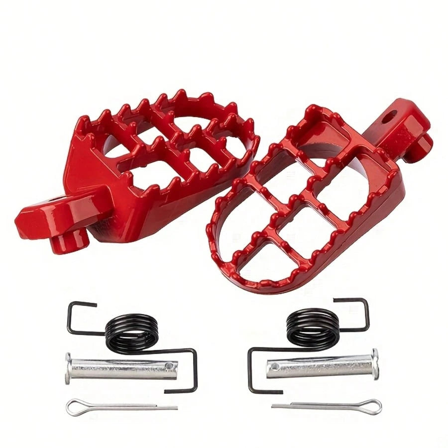2pcs Motorcycle Footpegs Accessories, Offroad Footpegs, Motorcycle Upgrade Parts, Durable Aluminum Alloy Footpegs, Reinforced Structure, Lightweight Aluminum Alloy Material