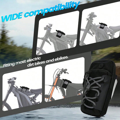 Arm Bag Motorcycle Front Cover Storage Frame Battery Pack Bag For Most Electric Dirtbike Tutti Soleil 01/Surron Light Ultra Hyper Bee/E Ride Pro S SS SR/Talaria MX3 MX4 MX5 Ebike