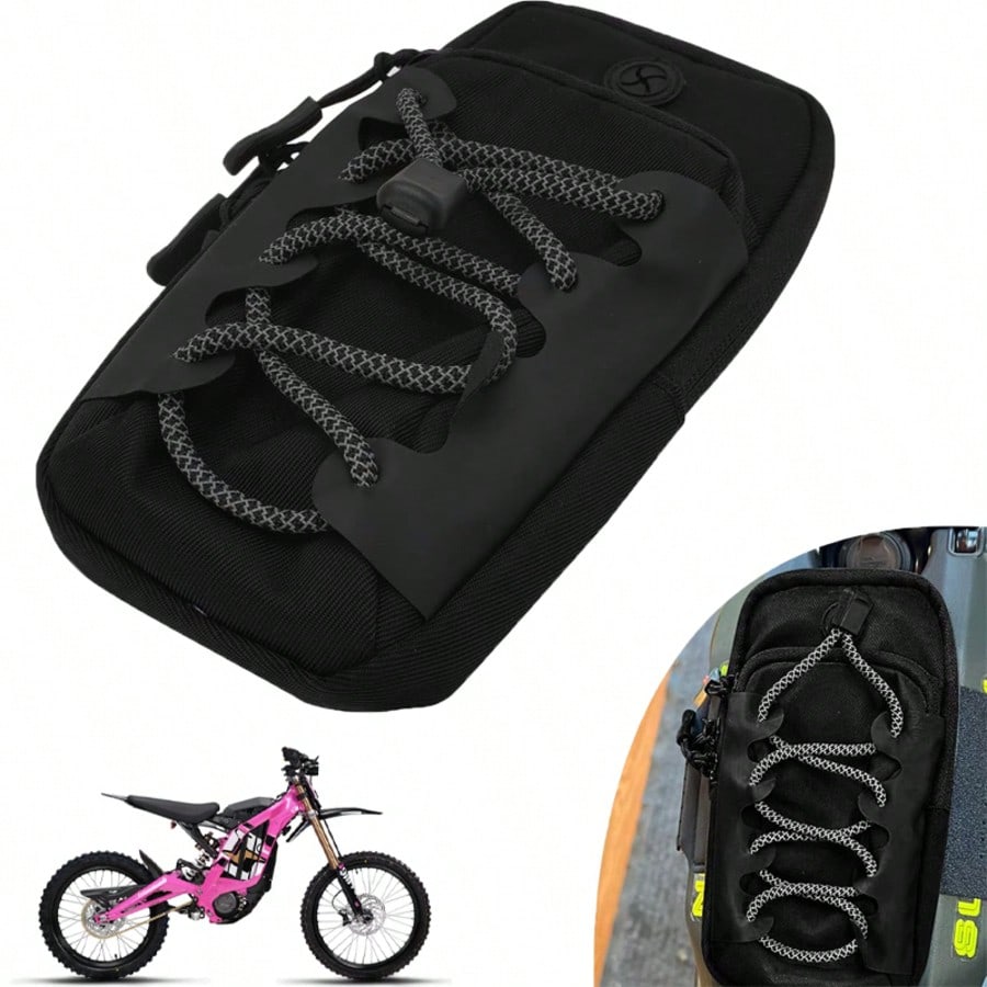 Arm Bag Motorcycle Front Cover Storage Frame Battery Pack Bag For Most Electric Dirtbike Tutti Soleil 01/Surron Light Ultra Hyper Bee/E Ride Pro S SS SR/Talaria MX3 MX4 MX5 Ebike