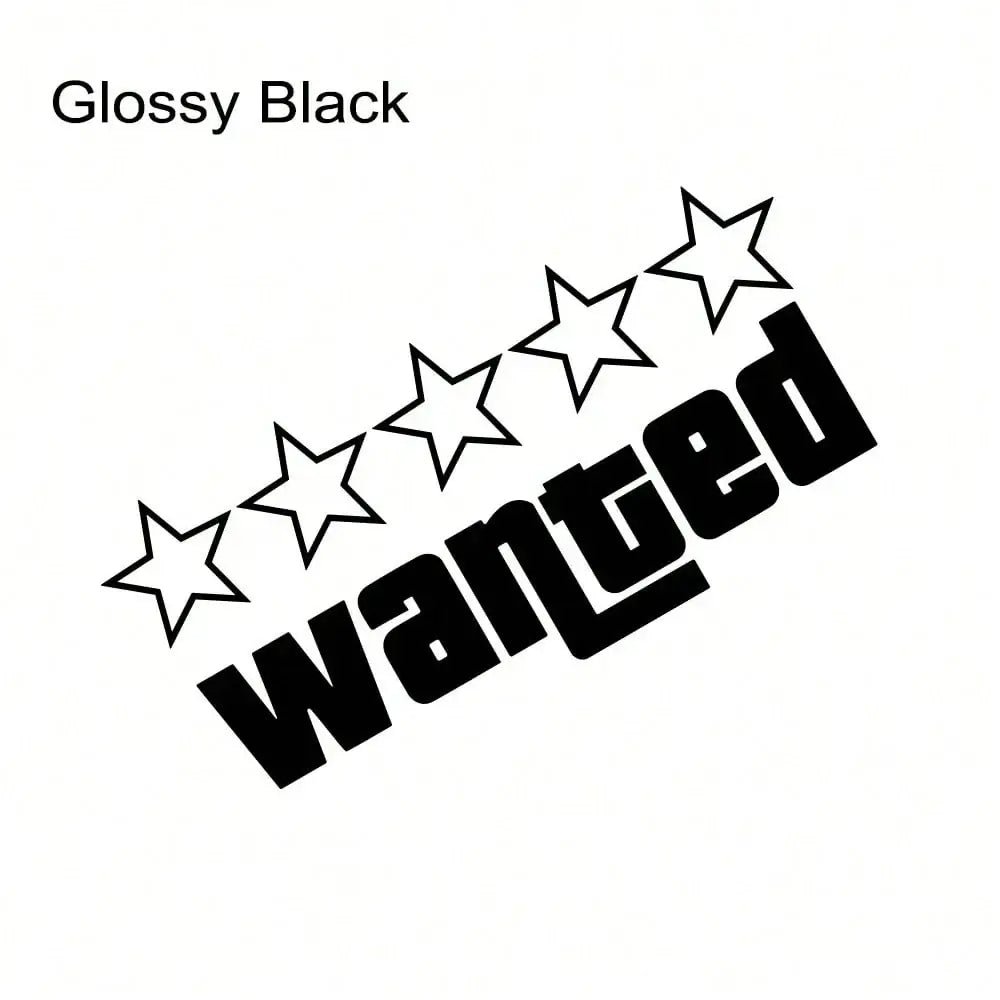 1pc Wanted Laser Car Funny Stickers Auto Vinyl Film GTA Decals