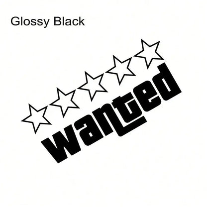 1pc Wanted Laser Car Funny Stickers Auto Vinyl Film GTA Decals