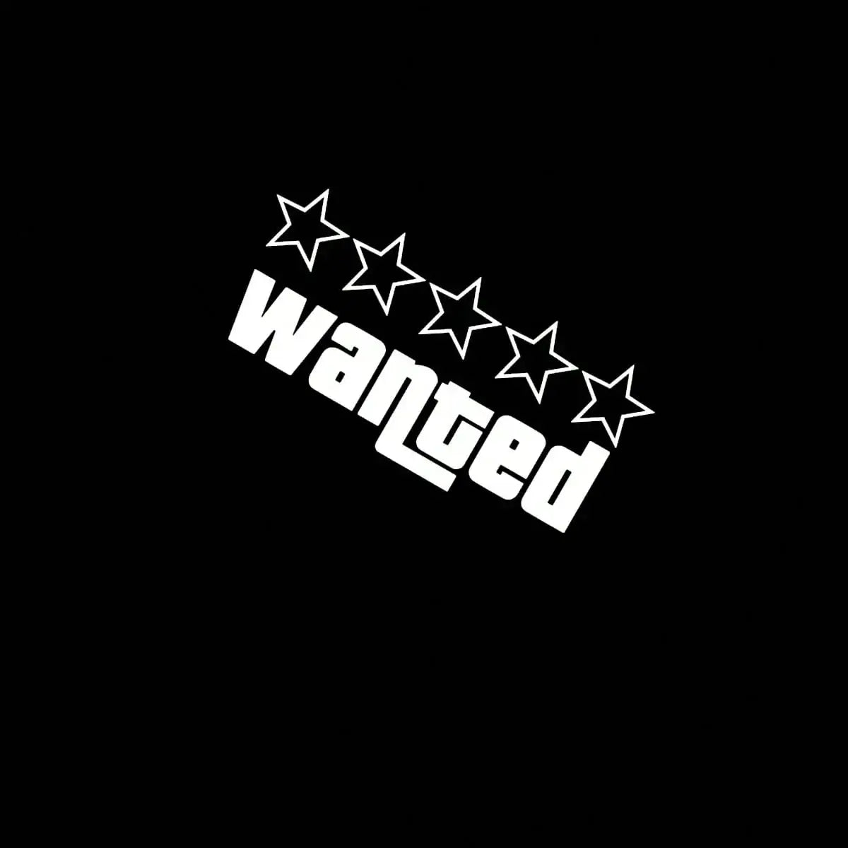 1pc Wanted Laser Car Funny Stickers Auto Vinyl Film GTA Decals