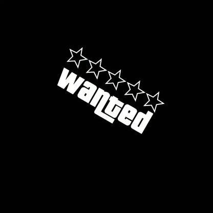 1pc Wanted Laser Car Funny Stickers Auto Vinyl Film GTA Decals