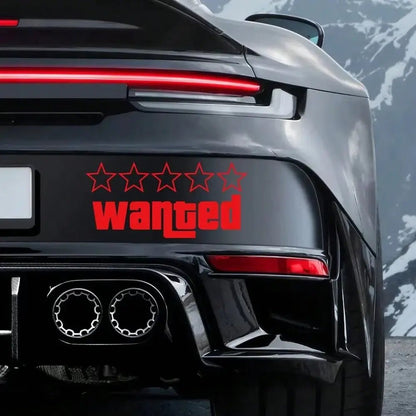 1pc Wanted Laser Car Funny Stickers Auto Vinyl Film GTA Decals