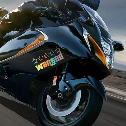 1pc Wanted Laser Car Funny Stickers Auto Vinyl Film GTA Decals