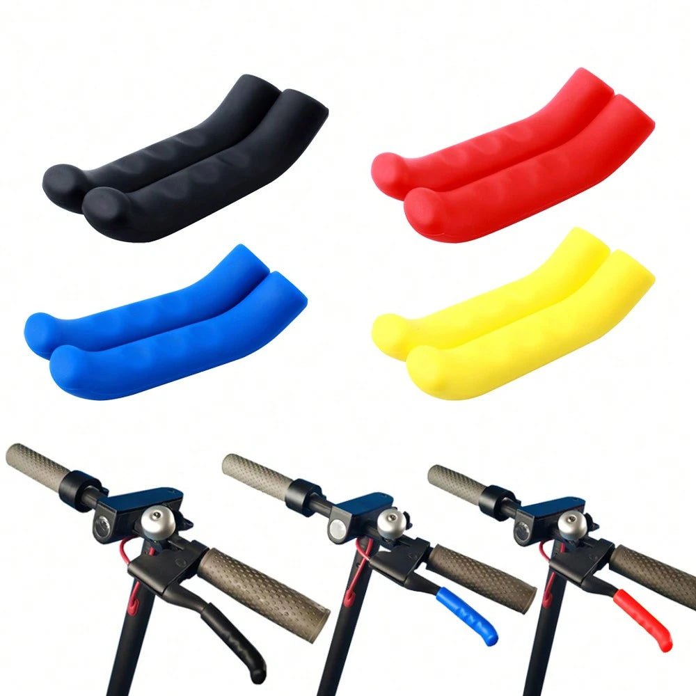 2pcs Electric Scooter Bicycle Brake Lever Grip Protector Cover, Non - Slip Silicone Sleeve Universal Brake Protection Handle Cover