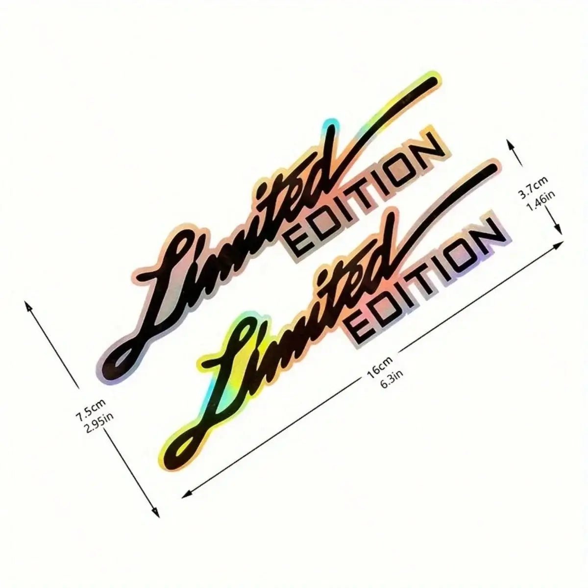 2pcs Premium Vinyl Emblem Badge Stickers - Durable, Self - Adhesive Decals For Cars, Motorcycles, Trucks & Skateboards