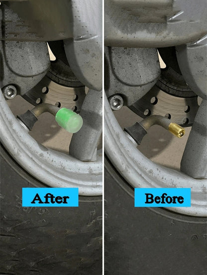 4cs Glow In The Dark Valve Caps, Valve Caps, Universal Fluorescent Tire Valve,Daytime Light Absorption, Long Light Effect Time. The Car's Luminous Valve Is Green, Pink, Blue, Yellow. The Car Tire Valve Cap And Motorcycle Valve Core Emit Light